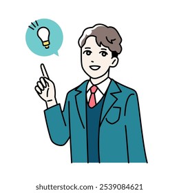 Illustration of a student wearing an inspired uniform
