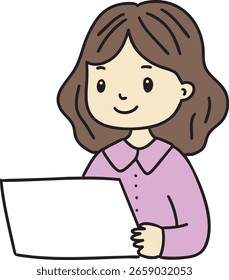Ilustração de um aluno trabalhando em um computador ou fazendo uma aula enquanto se concentra