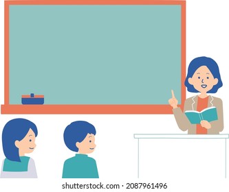 Illustration of students in class