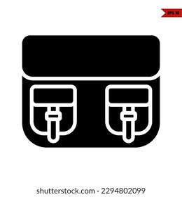 illustration of study bag glyph icon 