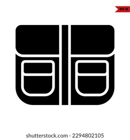 ilustración del icono de glifo de bolso de estudio 
