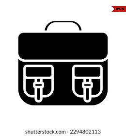 illustration of study bag glyph icon 