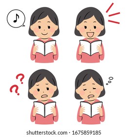 illustration of studying elementary school students
