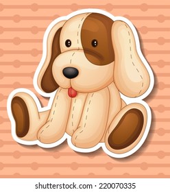 Illustration of a stuffed animal dog