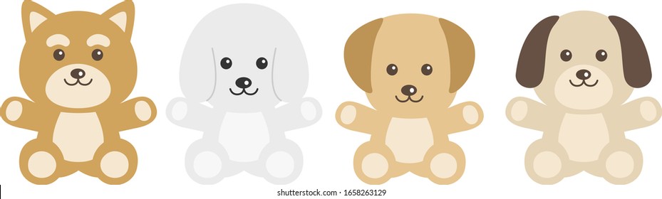 Illustration of a stuffed dog.
Illustration of baby items.