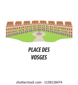 illustration in the style of a flat design on the theme of the sights of Paris.