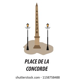 illustration in the style of a flat design on the theme of the sights of Paris.