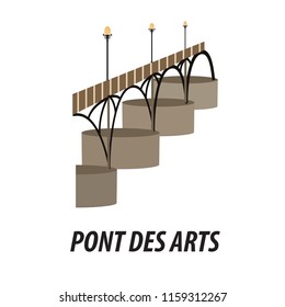 illustration in the style of a flat design on the theme of the sights of Paris.