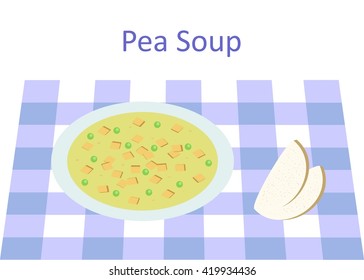 illustration in the style of flat design on the theme of food and different products.