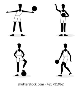 illustration style flat design on the theme of sport and a healthy lifestyle.