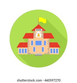 Illustration in the style of a flat design on the theme of school.