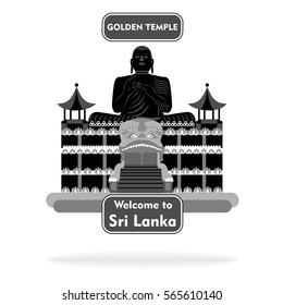 illustration in style of flat design on the theme of Sri Lanka.