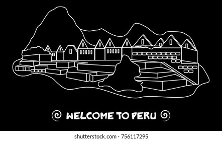 illustration in the style of a flat design on the theme of Indians.