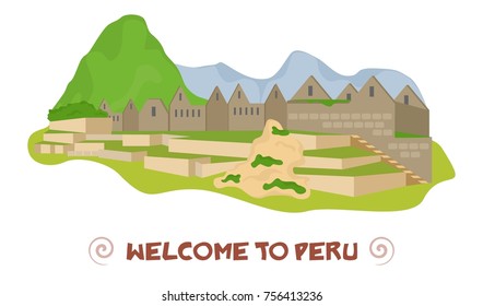 illustration in the style of a flat design on the theme of Indians.