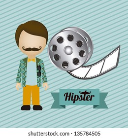 Illustration of style hipster, hipster culture and community, vector illustration