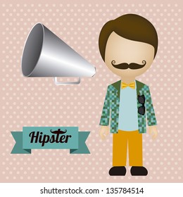 Illustration of style hipster, hipster culture and community, vector illustration