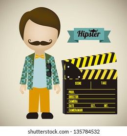 Illustration of style hipster, hipster culture and community, vector illustration