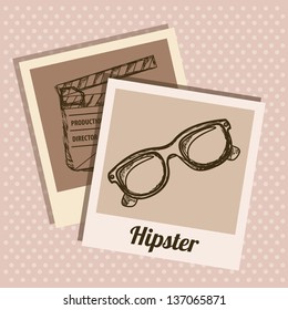 Illustration of style hipster, hipster culture and community, vector illustration