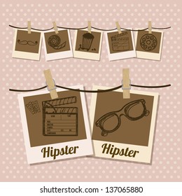 Illustration of style hipster, hipster culture and community, vector illustration