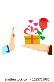 illustration in the style of material design on the topic of relationships and romance.
