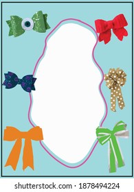illustration style vector background colorful bow for word and picture 