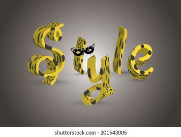 Illustration of style word