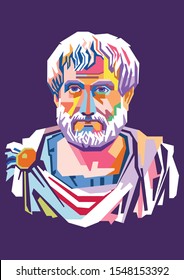 Illustration style,isolated style,wpap style of Aristotle 