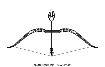 Illustration stylish bow and arrow vector file 