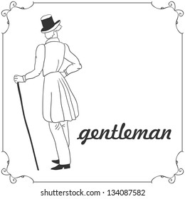 Illustration of a stylish gentleman