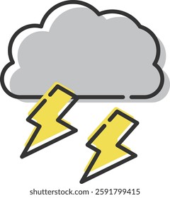 Illustration of stylish lightning icon material