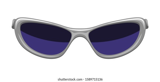 Illustration of stylish sunglasses. Colorful bright abstract fashionable accessory.
