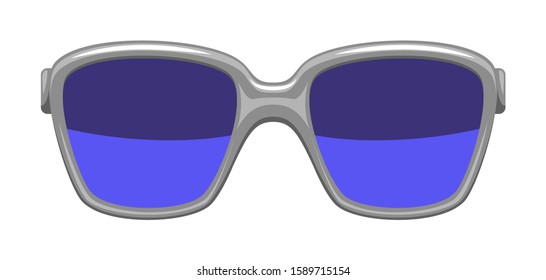 Illustration of stylish sunglasses. Colorful bright abstract fashionable accessory.