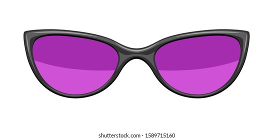 Illustration of stylish sunglasses. Colorful bright abstract fashionable accessory.