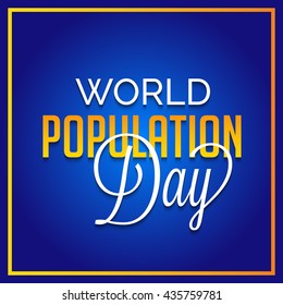 illustration of a stylish text for World Population Day.