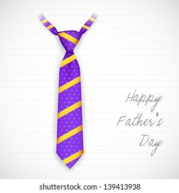 illustration of stylish tie in Father's Day card