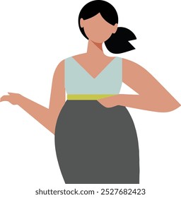 an illustration of an stylish women