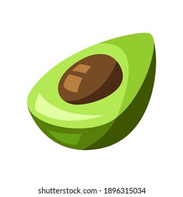 Ilustración de aguacate estilizado. Icono de verduras. Producto alimenticio.