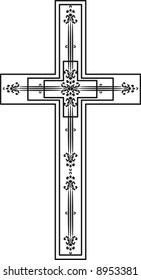 Illustration of a stylized cross.
