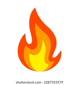 Illustration of stylized fire. Decorative element for design.