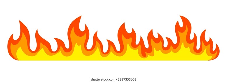 Illustration of stylized fire. Decorative element for design.