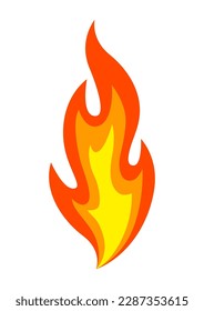 Illustration of stylized fire. Decorative element for design.