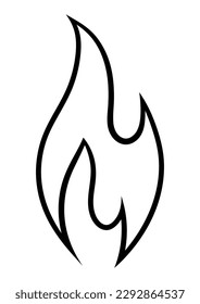 Illustration of stylized fire. Decorative element for design.