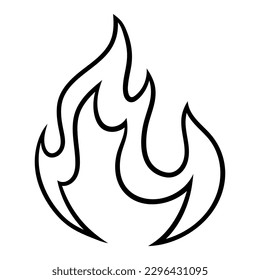 Illustration of stylized fire. Decorative element for design.