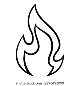 Illustration of stylized fire. Decorative element for design.