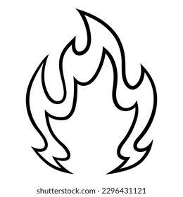 Illustration of stylized fire. Decorative element for design.