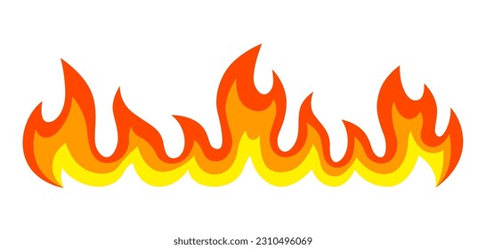 Illustration of stylized fire. Decorative element for design.