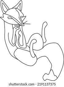 An illustration of stylized illustration fox