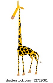 Illustration of a stylized giraffe