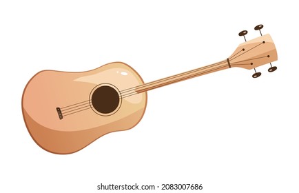 Illustration of a stylized wooden acoustic guitar.
