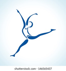 illustration of stylized yoga pose